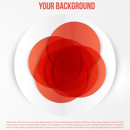 Vector abstract red circles template. Object web designのイラスト素材