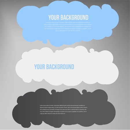 Vector banners and cloud. Color setのイラスト素材