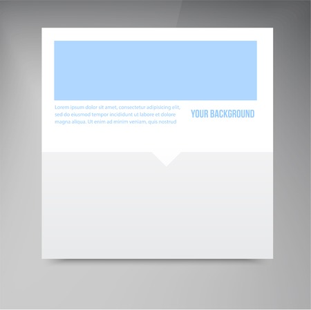 Vector paper template banner. White note Vector.のイラスト素材