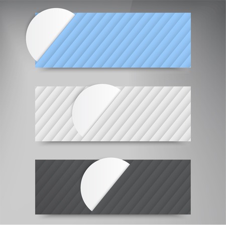 Vector banners and lines. Color web design set circlesのイラスト素材