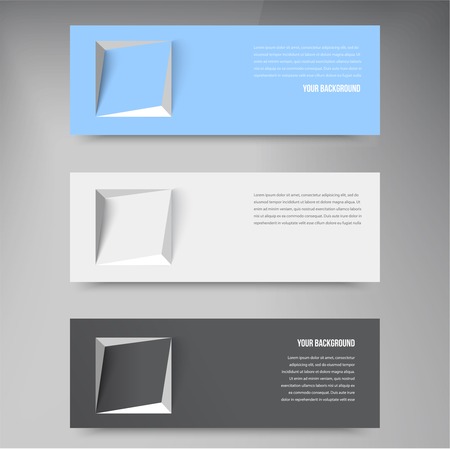Vector banners and squares. Design Color setのイラスト素材