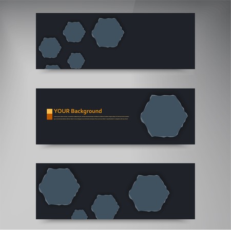 banners and squares. Design Color setのイラスト素材