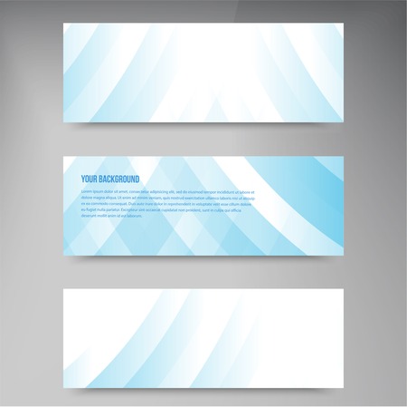 A set of modern vector banners with blue linesのイラスト素材