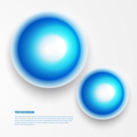 Circle of blank rectangle labels with blue gradientのイラスト素材