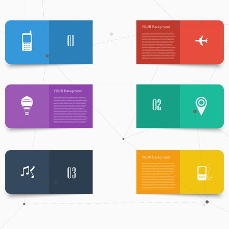 Flat design vector illustration concept. Design kit UI Elementsのイラスト素材