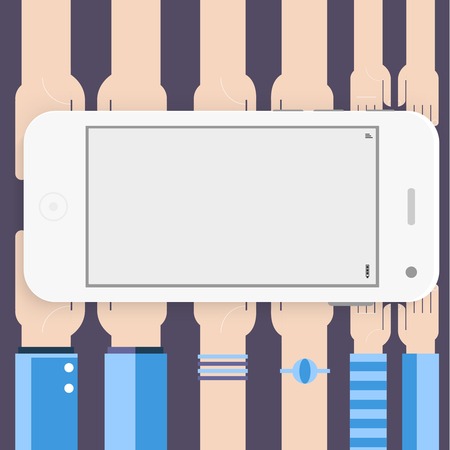 Business hands gestures design elements. isolated vector illustrationのイラスト素材