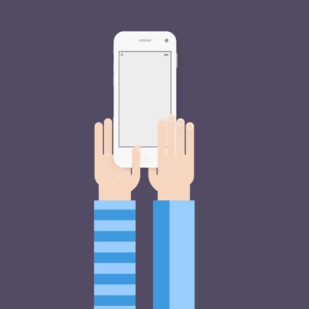Business hands gestures design elements. isolated vector illustrationのイラスト素材