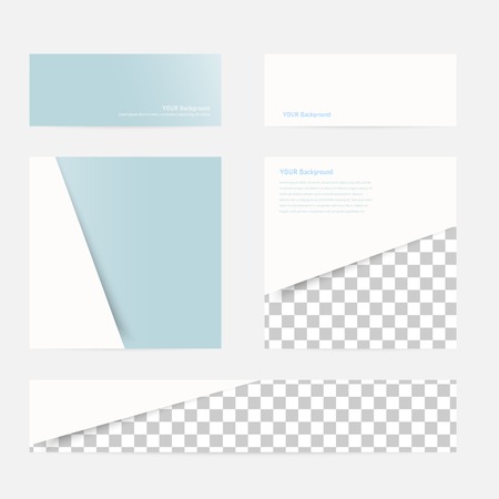 Vector banners and squares. Color and setのイラスト素材