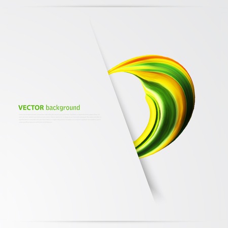 Abstract green background futuristic wavy vector illustration. Business wave corporate background, flyer, brochure design templateのイラスト素材