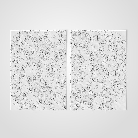 Flyer template back and front design. Brochure design templates collectionのイラスト素材