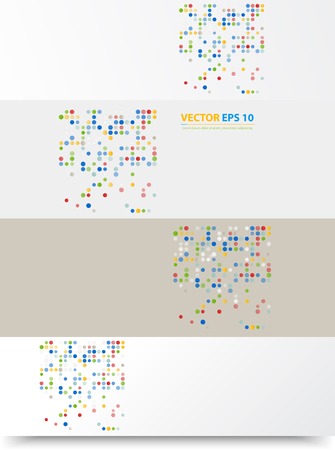 Flyer template header design Banner templates collection with bubblesのイラスト素材