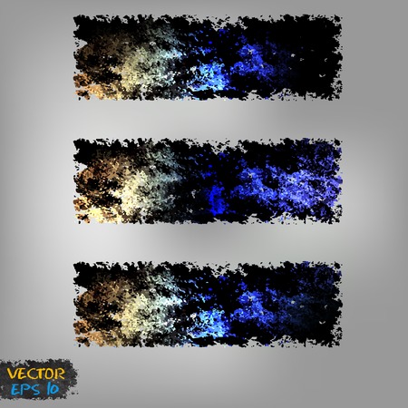 Vector banner template. Design templates collection with grungeのイラスト素材