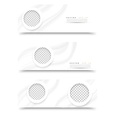 Flyer template header design. Banner design templates collection with bubblesのイラスト素材