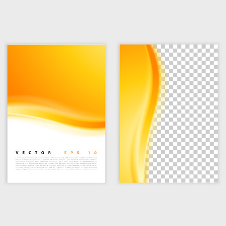 Vector abstract background design. Brochure design templates collection and wavingのイラスト素材