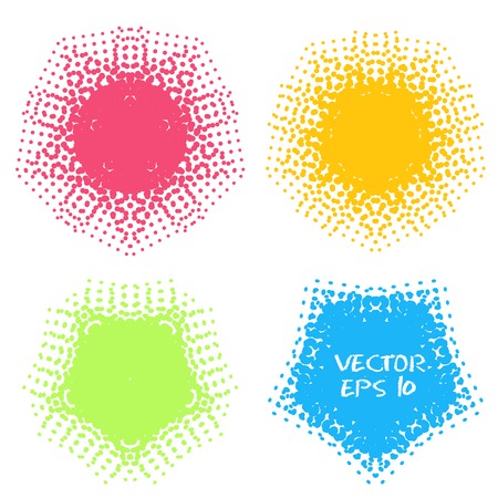 Vector color Halftone. Design Element and Abstract bannerのイラスト素材