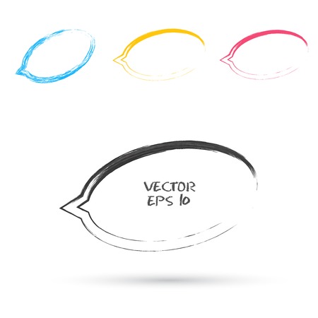 Vector sketch style of speech bubble icons. Design elementのイラスト素材
