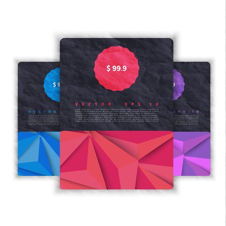 Vector banners set. Modern spiral banner.のイラスト素材