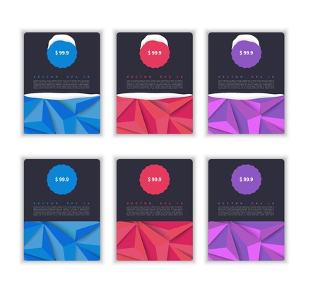 Vector banners set. Modern spiral banner.のイラスト素材