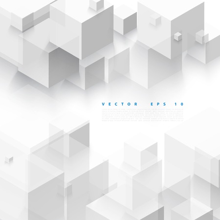 Vector Abstract geometric shape from gray cubes.のイラスト素材