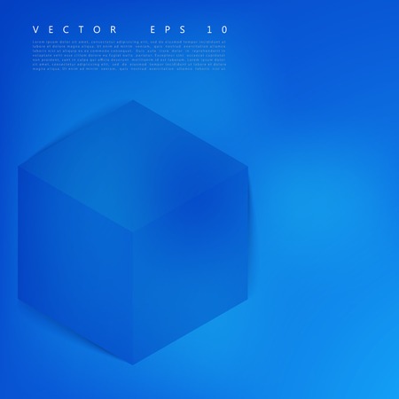 Vector Abstract geometric shape from gray cubes.のイラスト素材