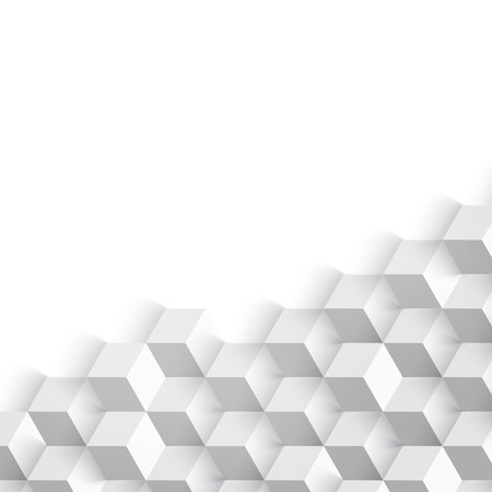 Vector Abstract geometric shape from gray cubes.のイラスト素材