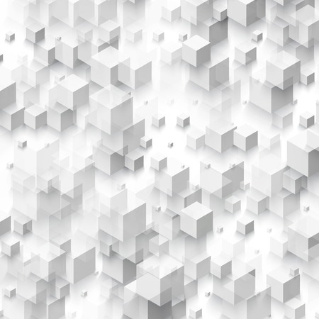 Vector Abstract geometric shape from gray cubes.のイラスト素材