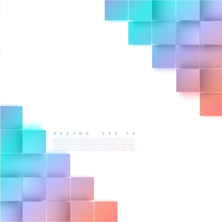 Vector Abstract geometric shape from gray cubes.のイラスト素材