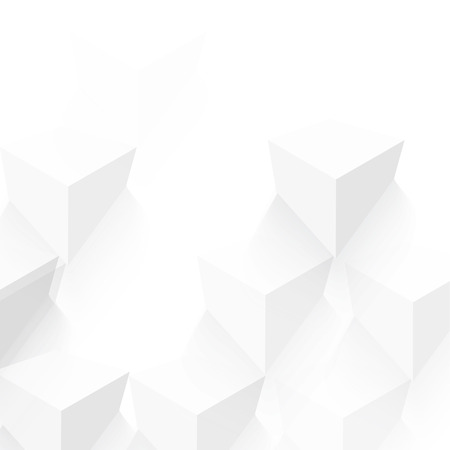 Vector Abstract geometric shape from gray cubes.のイラスト素材