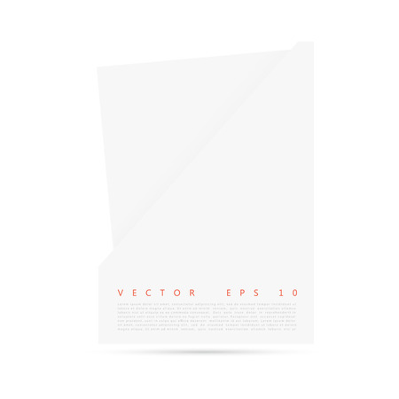 Vector white Origami paper banner for youのイラスト素材