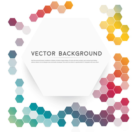 Vector abstract color 3d hexagonalのイラスト素材