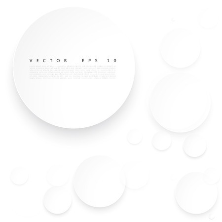 Vector Paper circle with drop shadows.のイラスト素材