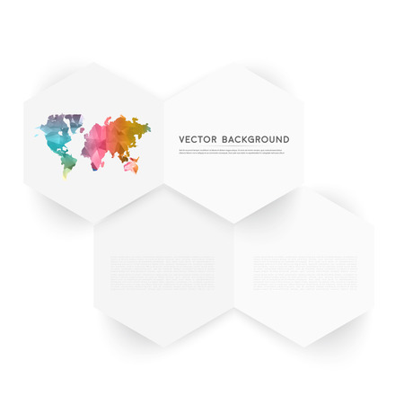 Vector abstract color 3d hexagonal.のイラスト素材