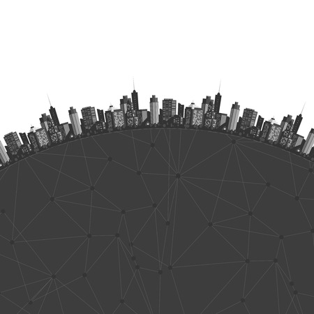 Vector modern city.のイラスト素材