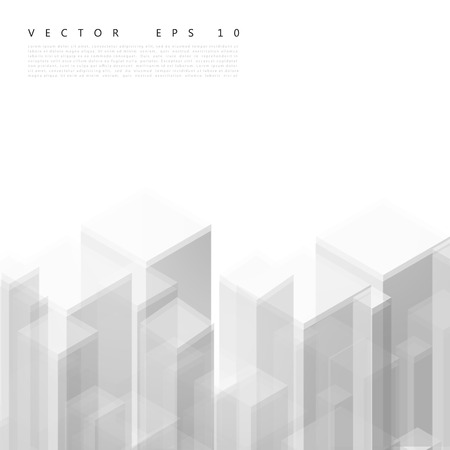 Vector Abstract geometric shape from gray cubes.のイラスト素材