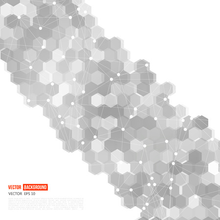 Vector abstract 3d hexagonal. Background with hexagon elementのイラスト素材