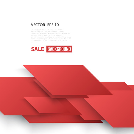 Vector Abstract geometric shape from red diagonalのイラスト素材