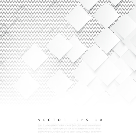 Vector white squares. Abstract background. Gray blankのイラスト素材