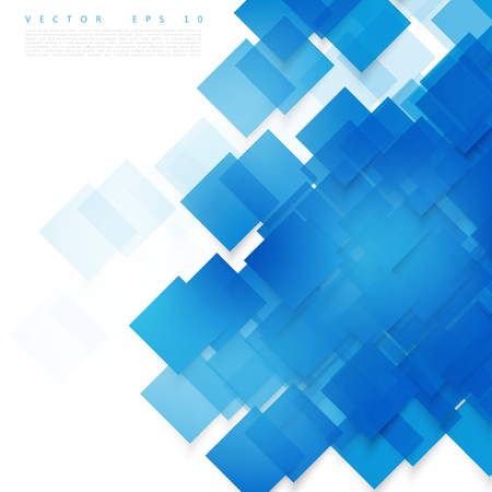 Vector blue squares. Abstract background. Sky blank