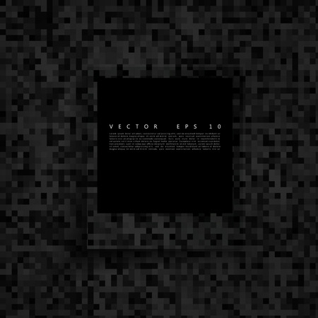Vector abstract square pixel mosaic. background blackのイラスト素材