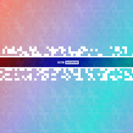 Vector abstract square pixel mosaic. background colorのイラスト素材