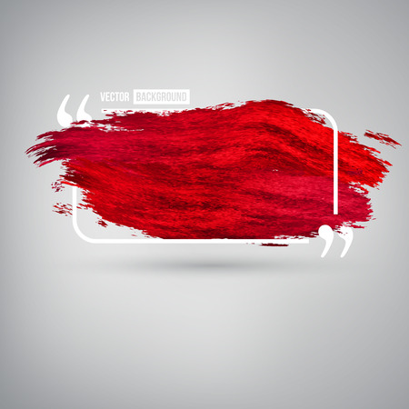 Vector Bright splashes. Quote text bubbles. Redのイラスト素材