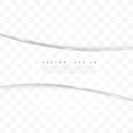 Vector white of wavy banner. Gray backgroundのイラスト素材