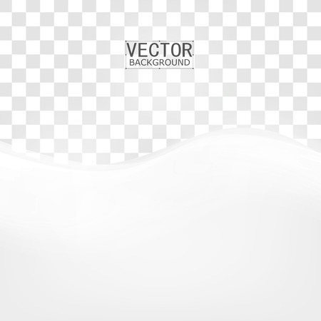 Vector white of wavy banner. Gray backgroundのイラスト素材