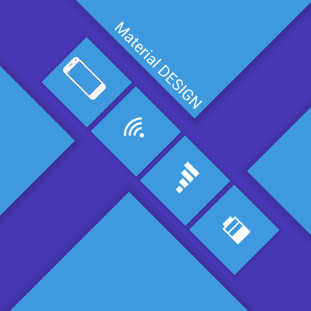 Vector Blue  Illustration. Modern material design background.のイラスト素材