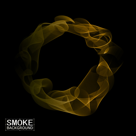 Abstract vector monochrome background with gold smokeのイラスト素材