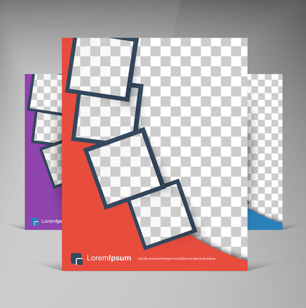 Vector brochure flyer design layout squares.のイラスト素材