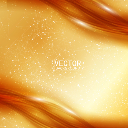 Beautiful Gold Satin. Template brochure designのイラスト素材