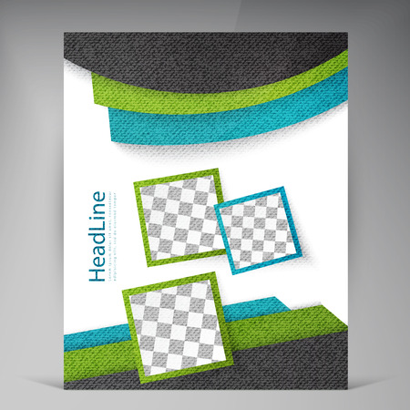 Abstract vector modern flyers brochure. Business brochure flyer design layout template in A4 squaresのイラスト素材