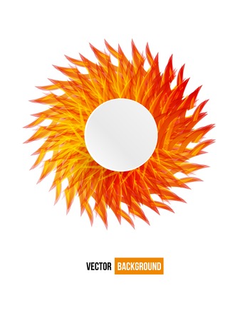 circle orange flower card. abstractの写真素材