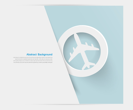 Set of banners with circles. fly and sky airplaneの写真素材